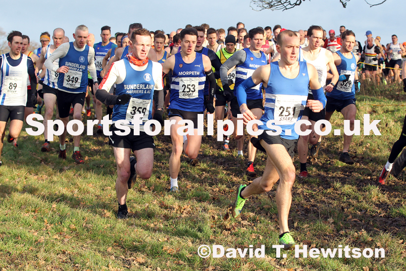 Senior mens cross country, 2019 North Eastern Cross Country Champs., Alnwick, Northumberland.  Photo: David T. Hewitson/Sports for All Pics